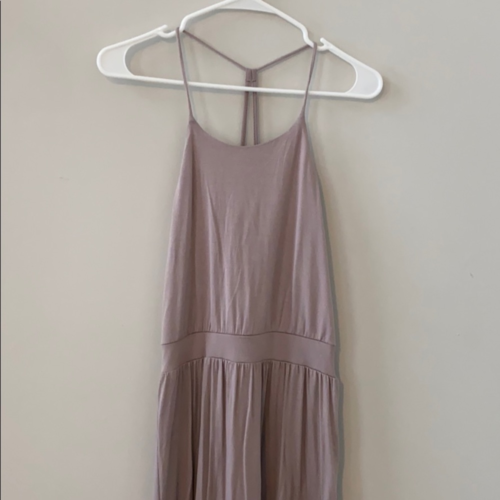 Silvergate Taupe/Coral/Pink Trapeze Maxi Dress Size Large - Picture 5 of 11